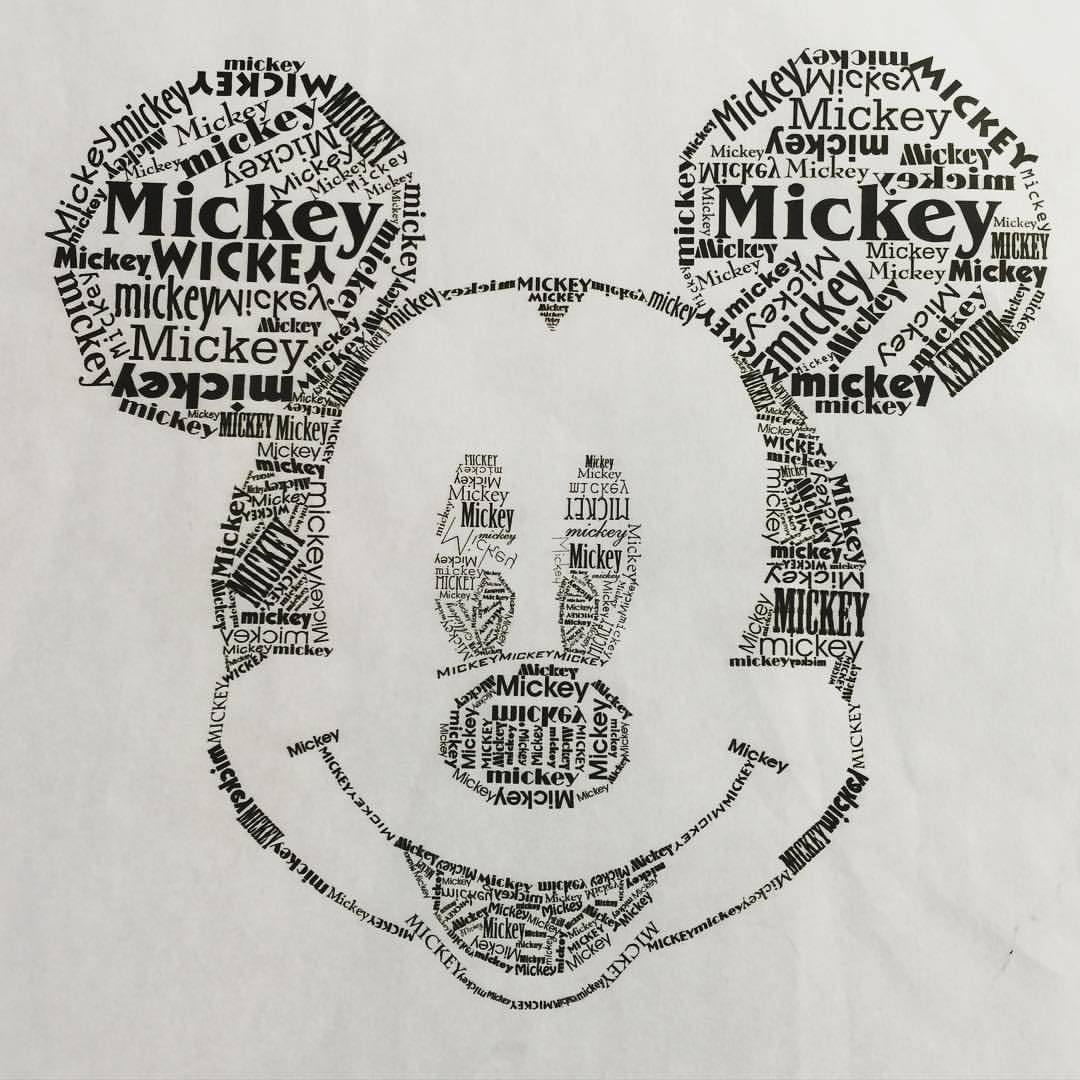 Mickey Mouse Word Art